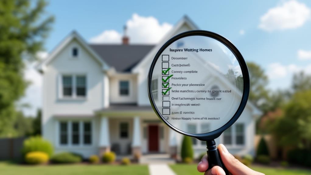 A magnifying glass focusing on a house.